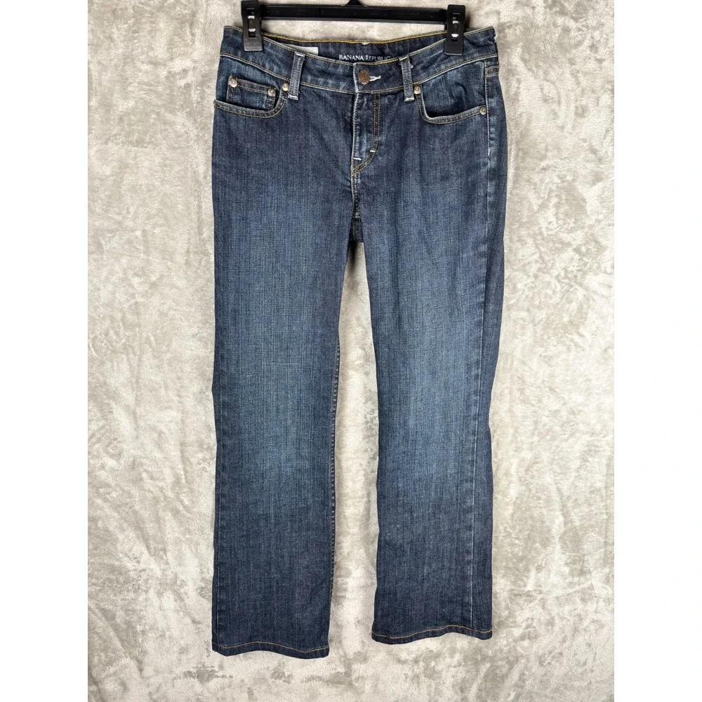 Banana Republic Womens 27 Bootcut Jeans Dark Wash Y2K Stretch‎ Denim Casual